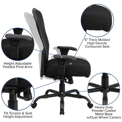 ErgoFlex 360 High-Back Black Mesh Adjustable Office Chair