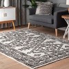 Nuloom Transitional Medallion Tamar Transitional Indoor Area Rug - Grey 6' 7" x 9' - 2 of 4