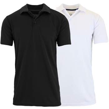 Galaxy By Harvic Men's Tagless Dry-Fit Moisture-Wicking Polo Shirt