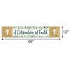 Big Dot of Happiness Elegant Cross - Religious Party Decorations Party Banner - 2 of 4