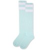 Memoi Women's Ribbed Rugby Athletic Stripe Knee High Socks - 3 of 4