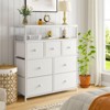 SKRAN Dresser for Bedroom with 7 Drawers and 2 Shelves for Closet with Wooden Top and Metal Frame, Tall Dressers & Chest of Drawers - 2 of 4