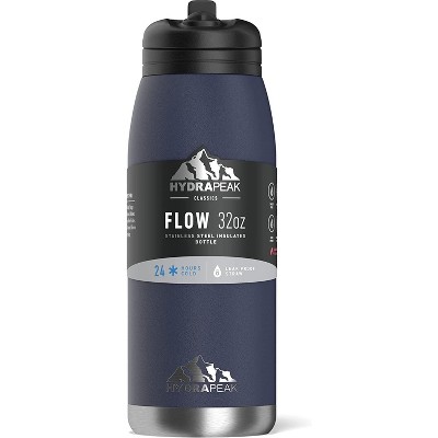 HYDRAPEAK Flow 32oz Stainless BLACK LEOPARD Insulated Straw Lid Water  Bottle