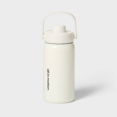 16fl oz Stainless Steel Water Bottle White - All In Motion™