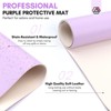 Saviland Ergonomic Nail Wrist Support: Purple Vegan Leather Armrest Pillow with Cushion - Manicure Tech Station Essential. (A3-Arm Rest For Nails) - 3 of 4