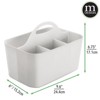 mDesign Plastic Office Storage Organizer Caddy Tote, Small, 2 Pack - image 4 of 4