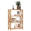 vidaXL 4-Tier Shelf 31.5 in.x11.8 in.x44.1 in. Solid Wood Oak - 3 of 4