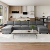 7-Seat Modular Sectional Sleeper Sofa with Storage Ottomans, U Shaped Convertible Couch for Apartment or Home - 3 of 4