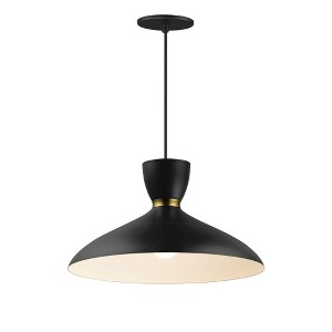 Maxim Lighting Carillon 1 - Light Pendant in  Black/Satin Brass - 1 of 4