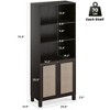 Infurnic Decorative Bookshelf, Tall Modern Wood Bookshelf with Five Shelves, for Living Room or Library Bookcase, Black, 14.6"*29.9"*70.9" - 4 of 4