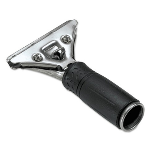 Unger - Pro Stainless Steel Squeegee Handle Rubber Grip Black/steel Screw  Clamp