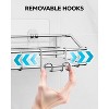 Aoibox Shower Caddy Shelf Storage Rack Adhesive Without Drilling Stainless Steel with Hooks for Bathroom, Kitchen, Washroom, Lavatory, Restroom-2 Pack - 4 of 4