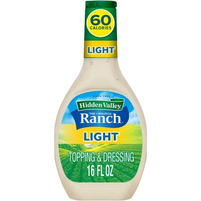 Hidden Valley Original Ranch Light Salad Dressing & Topping - Gluten Free - 16fl oz