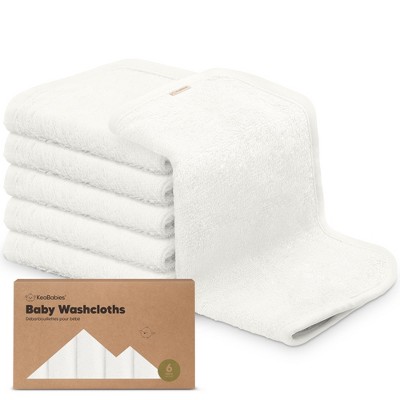 6pk Deluxe Baby Washcloths, Organic and Soft Baby Wash Cloth, Baby Bath Towel, Face Cloths