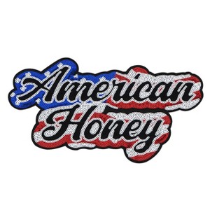 Independence Day Sequin American Flag Iron On Patch Glitter Patriotic USA 4th of July Craft Sewing Embroidery Clothing Patch Decoration - 1 of 4