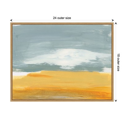 Sylvie Maple Framed Abstract Desert Canvas Wall Art 24 x 18 Inches