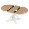 Extendable Dining Table with Butterfly Leaf,Wood Dining Table with X-Shaped Base for 4-6 People,Farmhouse Oval Dining Table for Kitchen-Koiai - 2 of 4