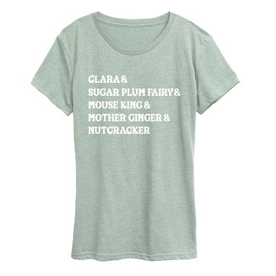 Women's - Instant Message - Nutcracker Characters Short Sleeve Graphic T-Shirt
