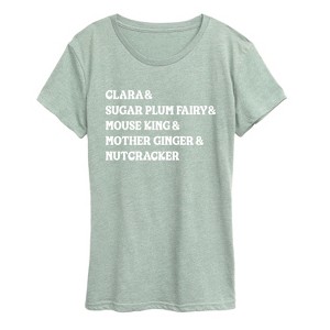 Women's - Instant Message - Nutcracker Characters Short Sleeve Graphic T-Shirt - 1 of 4