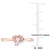 EVERLY JEWELRY  |   Rose Plated Sterling Silver 0.009 CT Diamond TW And 5/8 CT TGW  Fashion Ring - 3 of 4