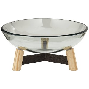 Studio 55D Synchrony 16" Wide Clear Tempered Glass Decorative Bowl - 1 of 4