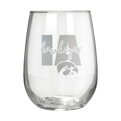 Ncaa Iowa Hawkeyes The Vino Stemless 17oz Wine Glass - Clear : Target