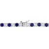EVERLY JEWELRY  |   Sterling Silver 33 CT TGW Created Blue Sapphire, Created White Sapphire Necklace Tongue & Groove Clasp - 2 of 4