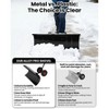 Heavy Duty Push Snow Shovel with Wheels, Adjustable Blade & Height Handle, Back-Saving Snow Plow, Doorway, Driveway and Sidewalks - 3 of 4