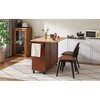 LunaLulinlk 54 inch Portable Wooden Kitchen Island Cart Large Capacity with 3 drawers Drop-Leaf Table Spice Rack & Towel Rack - 3 of 4