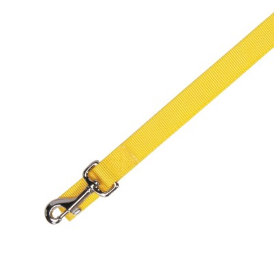 Casual Canine  Basic Nylon Dog Leash, 6-Feet x 1-Inch Lead, Yellow