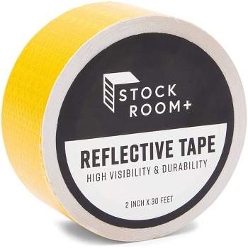 Stockroom Plus Reflective Tape - Yellow Outdoor Reflector Safety Roll for Trailers, Warning, Signs, Stairs, Bikes (2 In x 30 FT)
