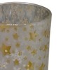 Northlight 3" Matte Silver and Gold Stars and Snowflakes Flameless Glass Candle Holder - 4 of 4