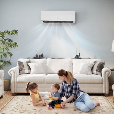 Costway 12000 BTU 230 V Mini Split Air Conditioner & Heater with 1 Ton Heat Pump Installation Kit