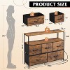 Dresser TV Stand, Entertainment Center with Fabric Drawers Unit, Media Console Table for Bedroom, Entryway, Living Room - 3 of 4
