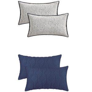 REGALWOVEN 4 Pcs Soft Decorative Throw Pillow Covers for Home Sofa Bench - 1 of 4