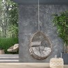 FIONECA Hanging Chair with 8ft Chain, Indoor & Outdoor Rattan Swing Chair with Cushion, Patio, Balcony, Porch Seating - 3 of 4