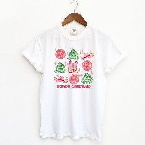 Simply Sage Market Women's Cowgirl Christmas Chart Short Sleeve Garment Dyed Tee - 1 of 2