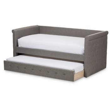 Twin Alena Modern And Contemporary Fabric Daybed with Trundle - Baxton Studio