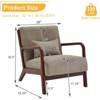 RISOKEYS Mid-Century Modern Accent Chair with Pillow: Stylish Corduroy Upholstery & Easy Assembly - for Living Room, Bedroom, Balcony Decor - 3 of 4