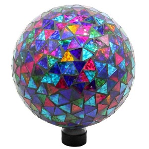 Very Cool Stuff Mosaic Glass Gazing Globe with Hanging Chain, Multicolor Triangle Tile, 10in - 1 of 1