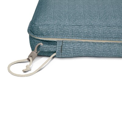 Blue Shadow Water-Resistant Outdoor Dining Chair Cushion