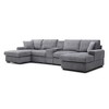 126" U-Shaped Sectional Sofa with Console, Cup Holders & Double Chaise - 3 of 4