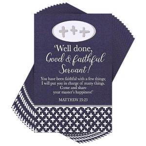 Dicksons IBB-219 Well Done, Good and Faithful Servant 3 x 2 Inch Paper Itty Bitty Place Keeper Bookmark Pack of 24 - 1 of 2
