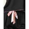 cheibear Women's Satin Silky Summer Camisole and Pants Sleepwear Pajama Sets - 4 of 4