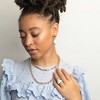 Sanctuary Project by sanctuaire Diamond Shaped Semi Precious White Howlite Drop Earrings Gold - 3 of 4