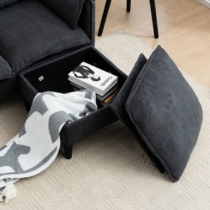 NicBex Convertible Combination Sofa with Widen Armrest, Removable Surface, U-Shaped Sofa with Footstools with Storage for Bedroom, Living Room - 1 of 4