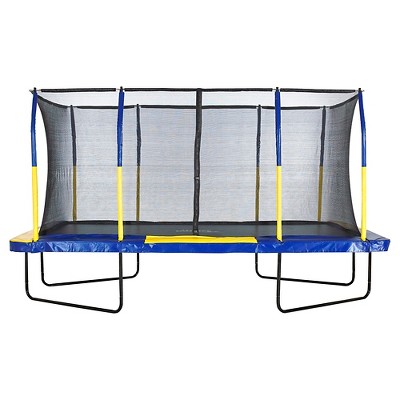 Upper Bounce Easy Assemble Mega 9' X 15' Recountangular Trampoline with Fiber Flex Enclosure System