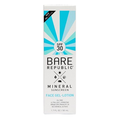 Bare Republic Mineral Face Gel Sunscreen Lotion - SPF 30 - 1.7 fl oz