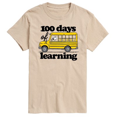 Men's - Peanuts - 100 Days Of Learning Short Sleeve Graphic T-Shirt