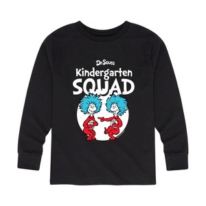 Boys' - Dr. Seuss - Kindergarten Squad Thing 1 and Thing 2 Long Sleeve Graphic T-Shirt - 1 of 4